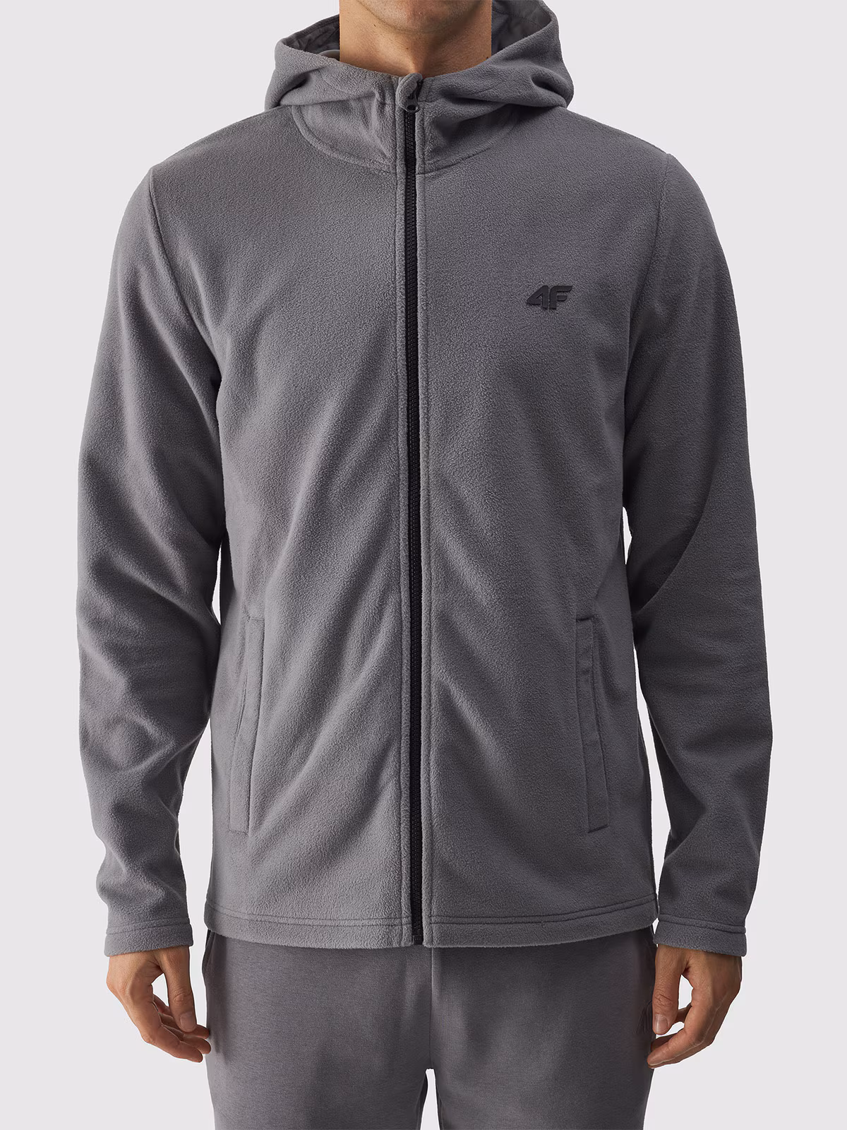 Polar regular z kapturem męski - turkusowy