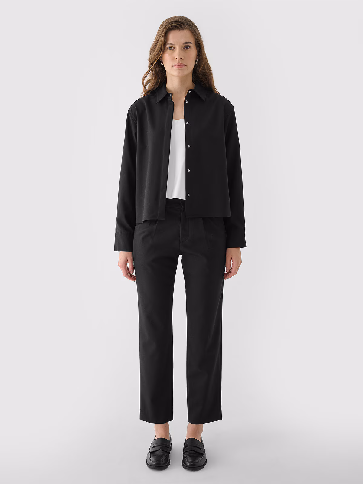 Spodnie tkaninowe z wełną damskie Outhorn - czerwone