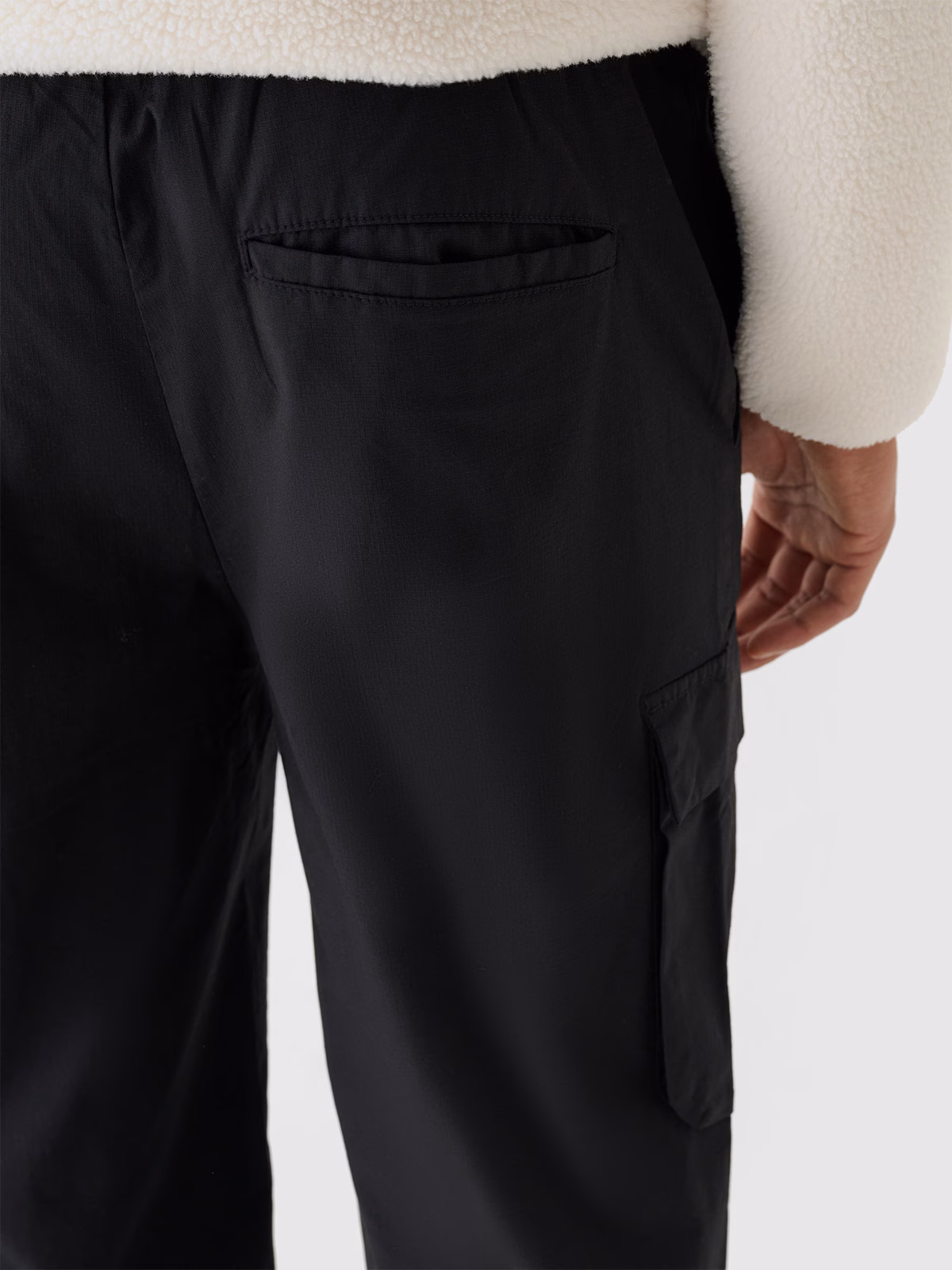 Spodnie casual cargo męskie - czarne