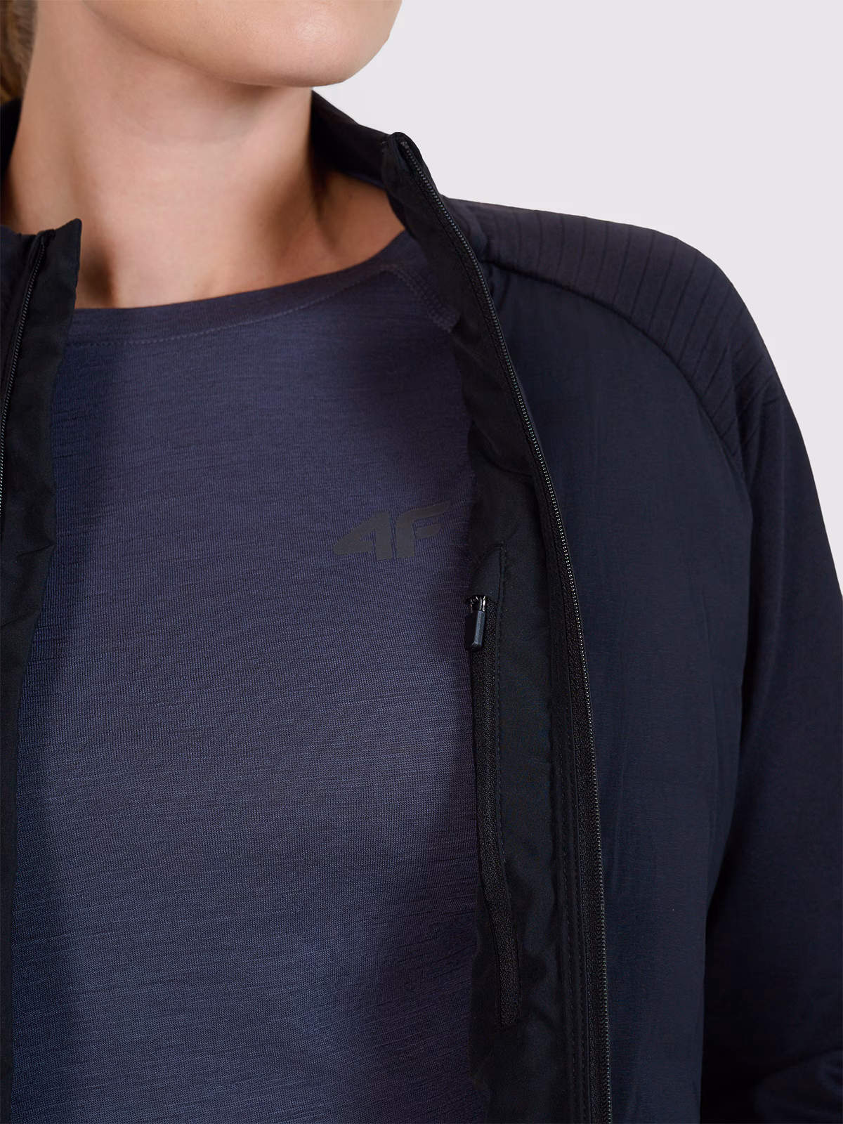 Kurtka trekkingowa z wypełnieniem Primaloft ThermoPlume damska - czarna