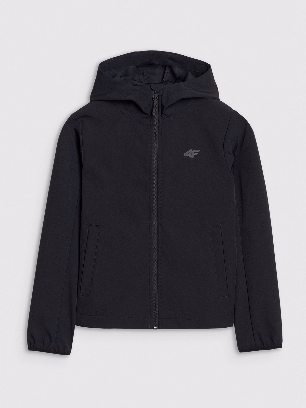 Kurtka softshell wiatroodporna membrana 5000 chłopięca - czarna