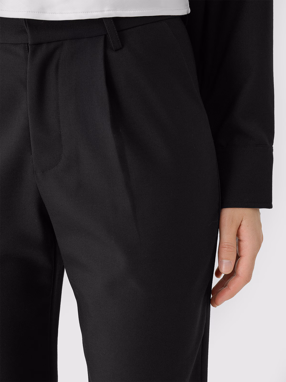 Spodnie tkaninowe z wełną damskie Outhorn - czerwone