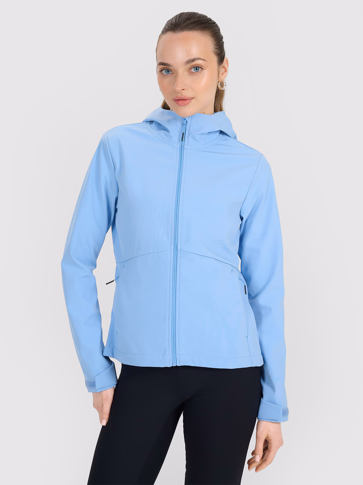 Kurtka softshell wiatroodporna membrana 5000 damska - czarna