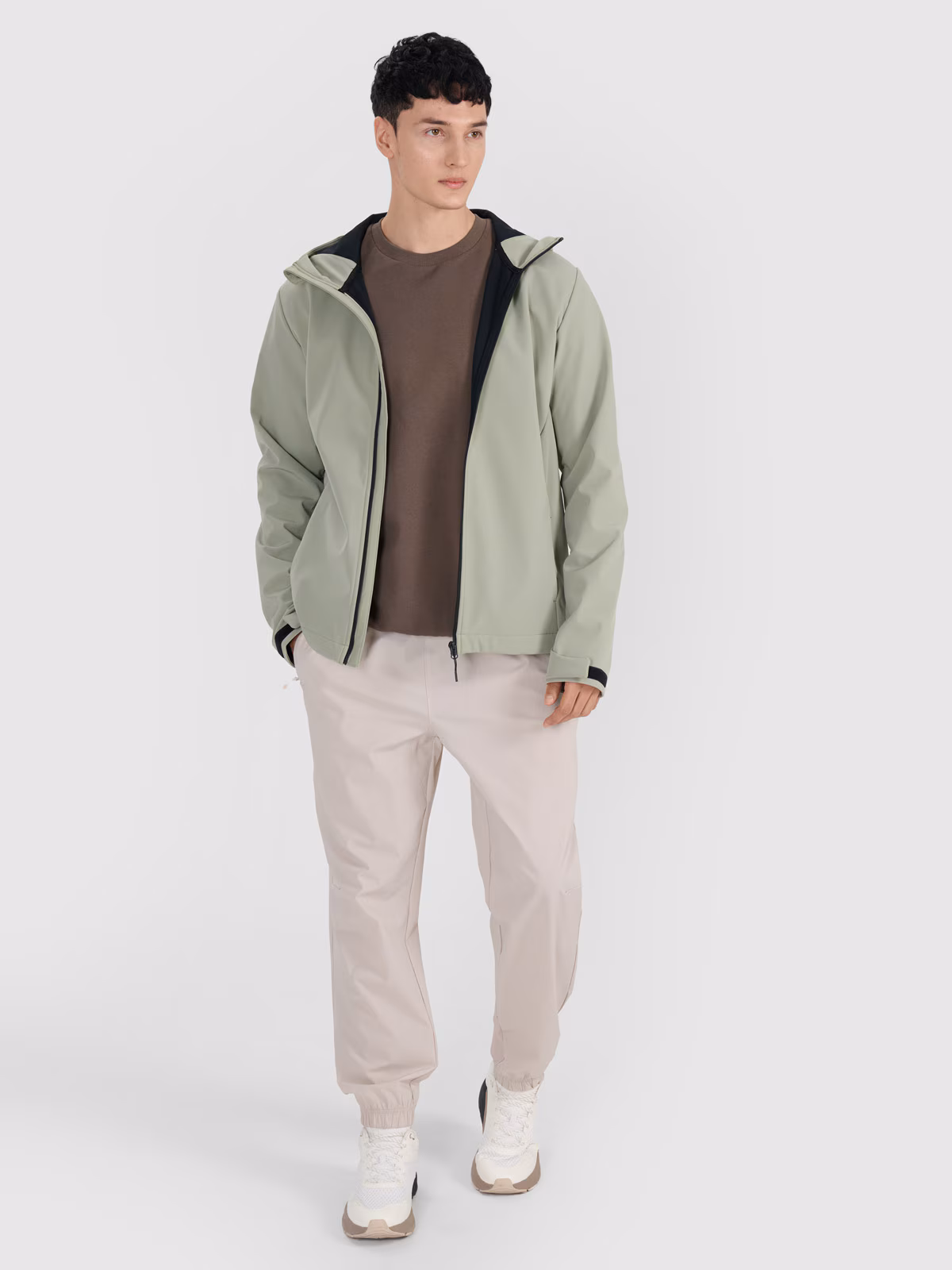 Kurtka softshell wiatroodporna membrana 5000 męska - czarna