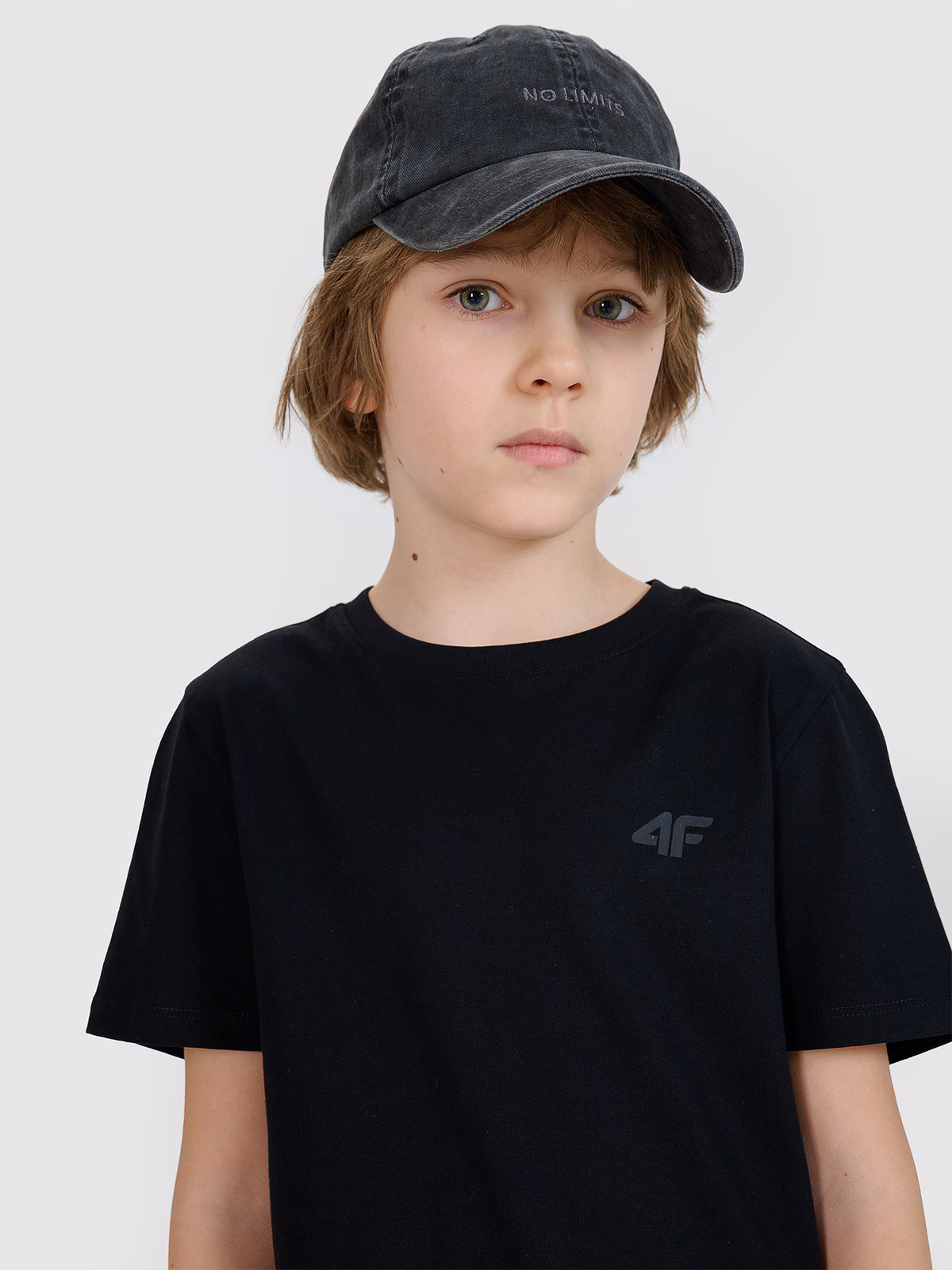 T-shirt regular gładki chłopięcy - czerwony