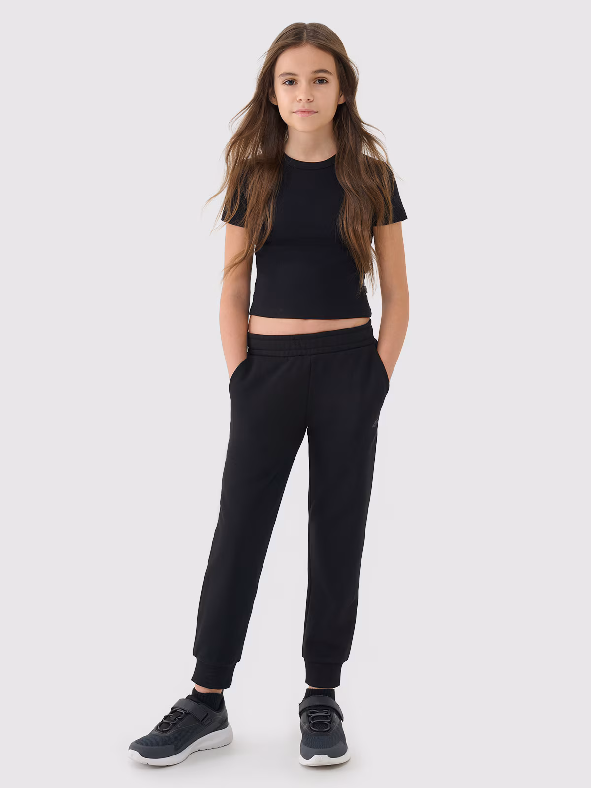 Spodnie dresowe joggery dziewczęce - różowe