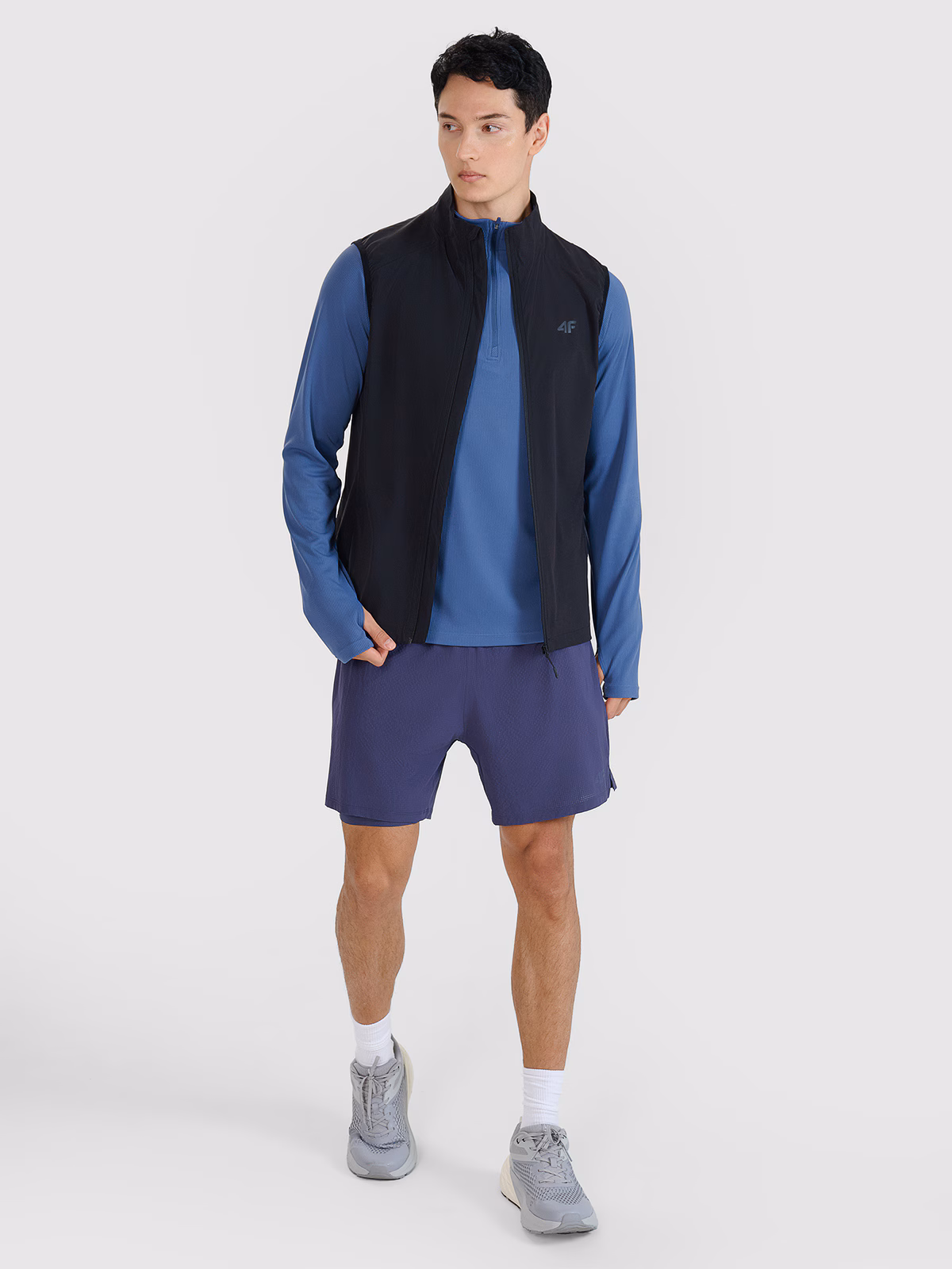 Bezrękawnik do biegania w terenie męski - czarny