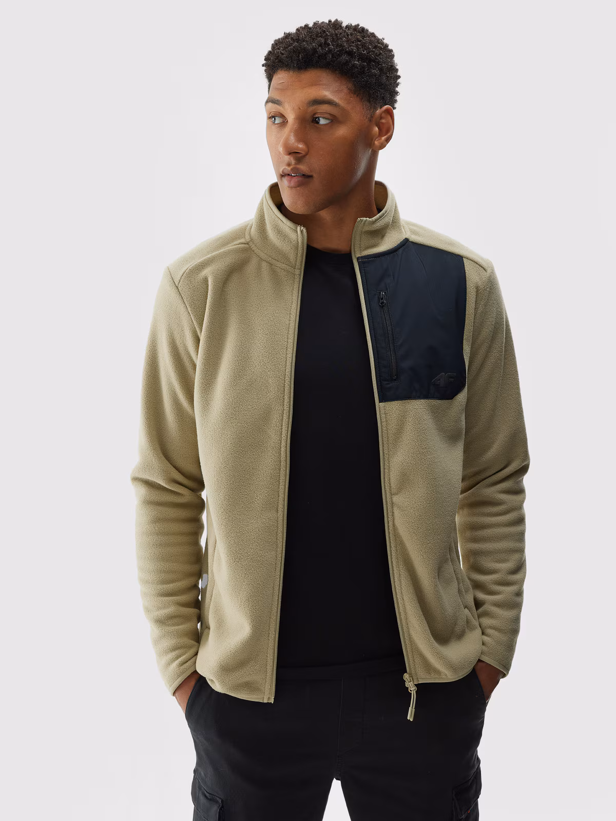 Polar ze stójką regular męski - czarny