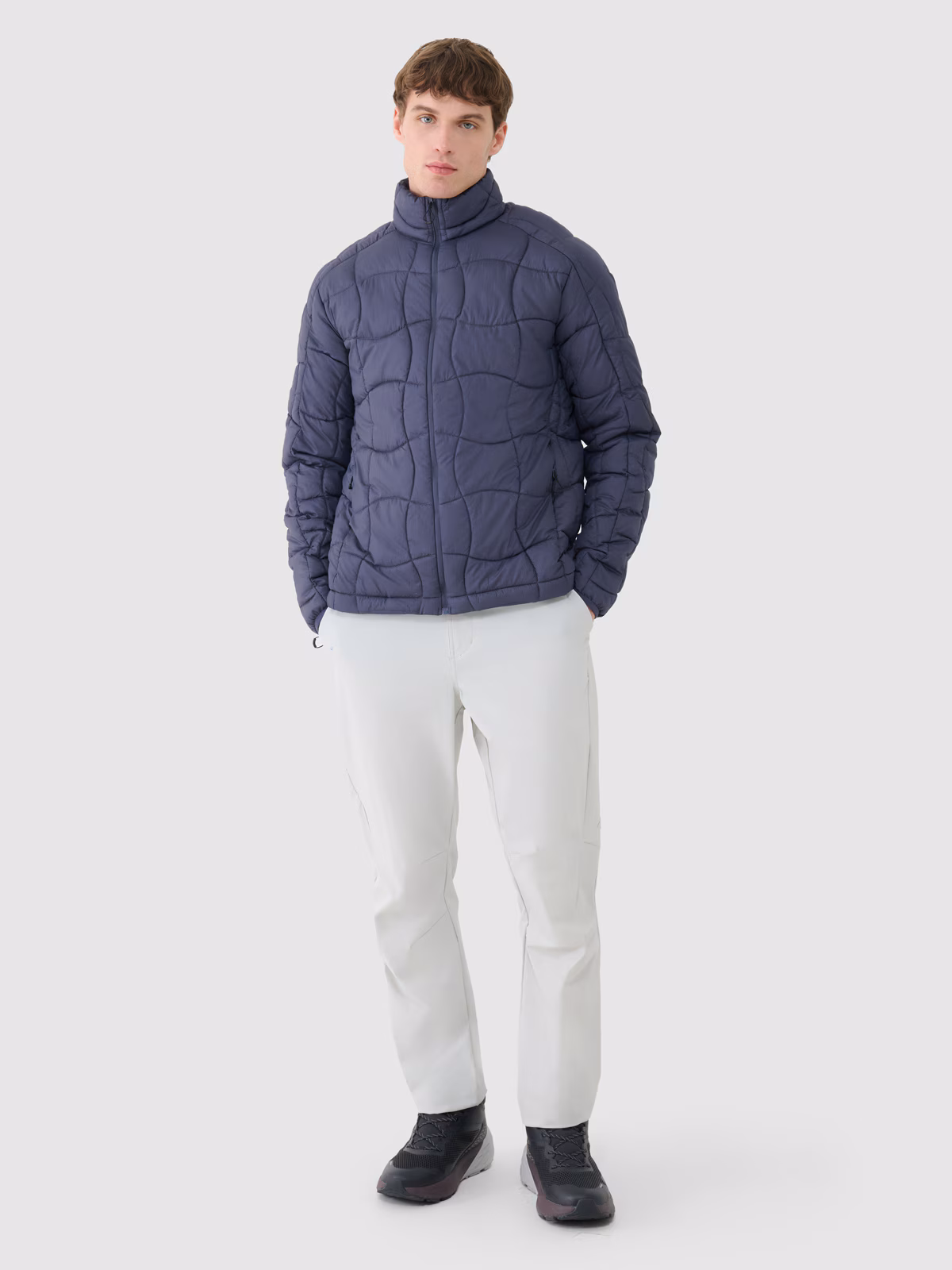 Kurtka puchowa trekkingowa z wypełnieniem Primaloft Silver męska - niebieska