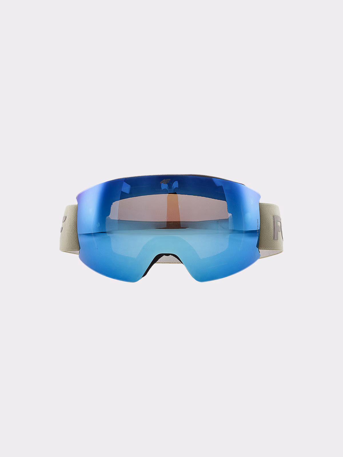 Gogle snowboardowe z multibarwną powłoką uniseks - khaki