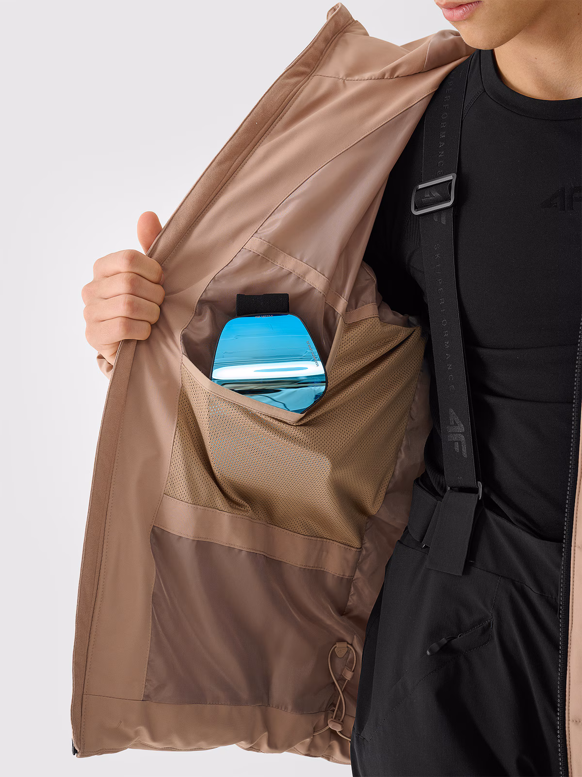 Kurtka narciarska membrana 5000 męska - khaki