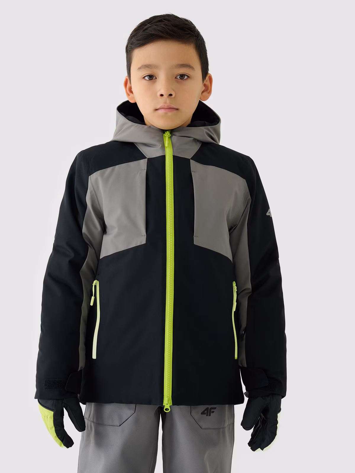 Kurtka narciarska membrana 8000 chłopięca - czarna