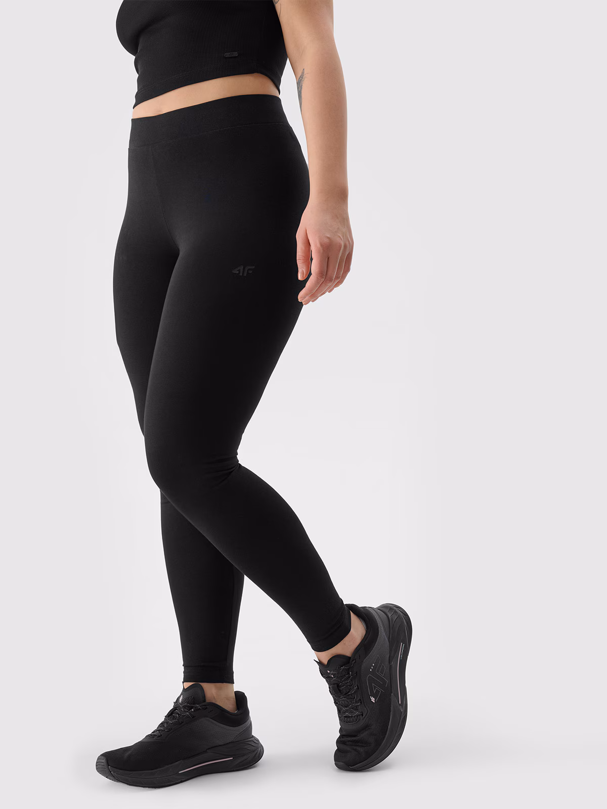 Legginsy dzianinowe damskie - granatowe