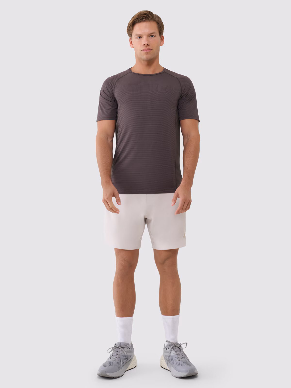 Spodenki treningowe szybkoschnące męskie - beżowe