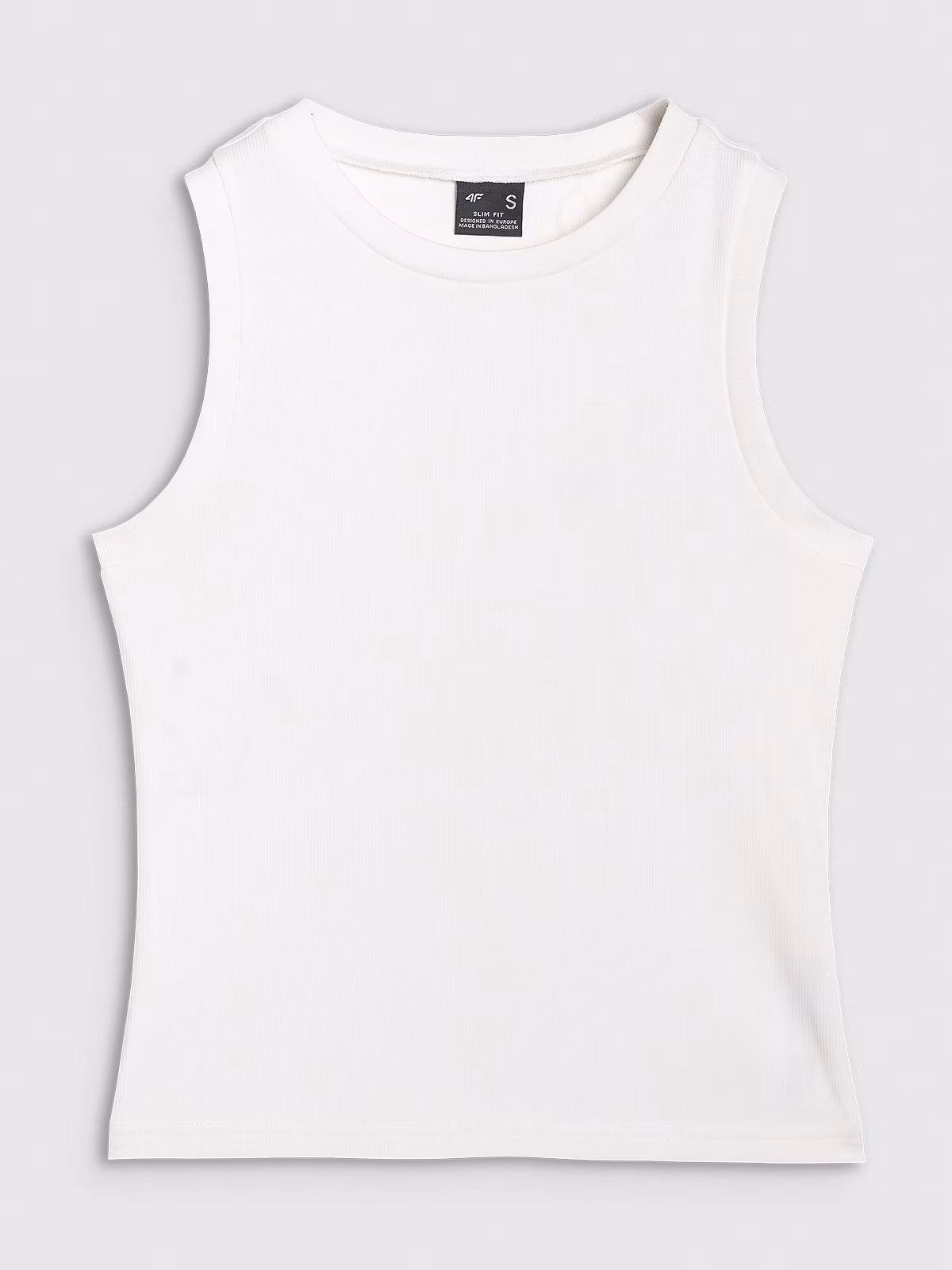 Top slim gładki damski - biały