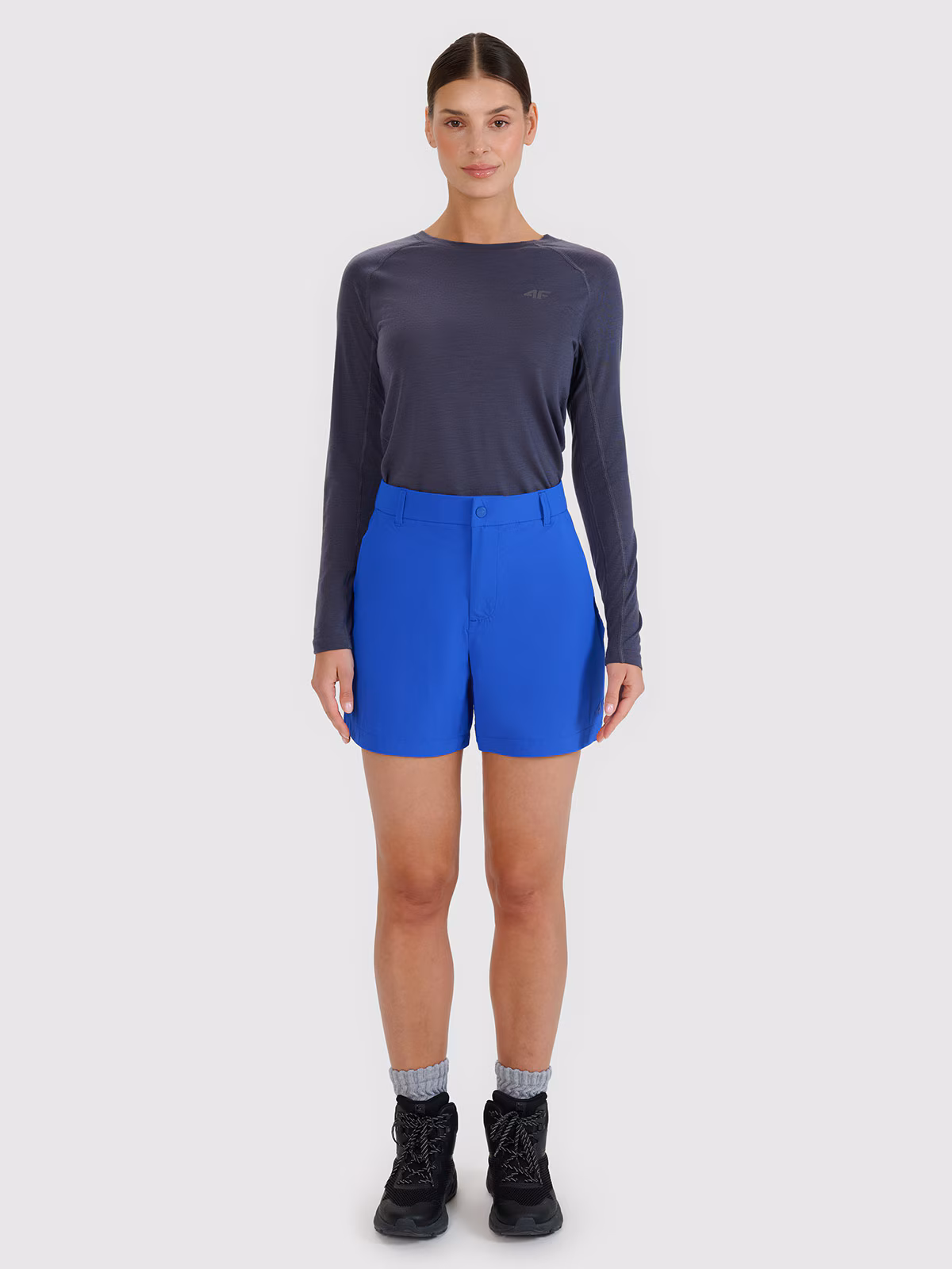 Spodenki trekkingowe szybkoschnące damskie - niebieskie