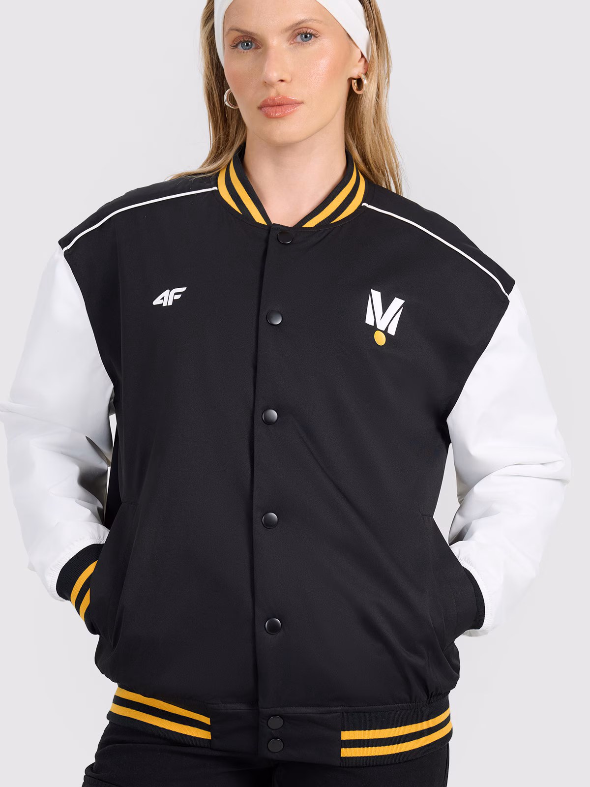 Kurtka przejściowa bomberka uniseks 4F x Drift Masters - czarna