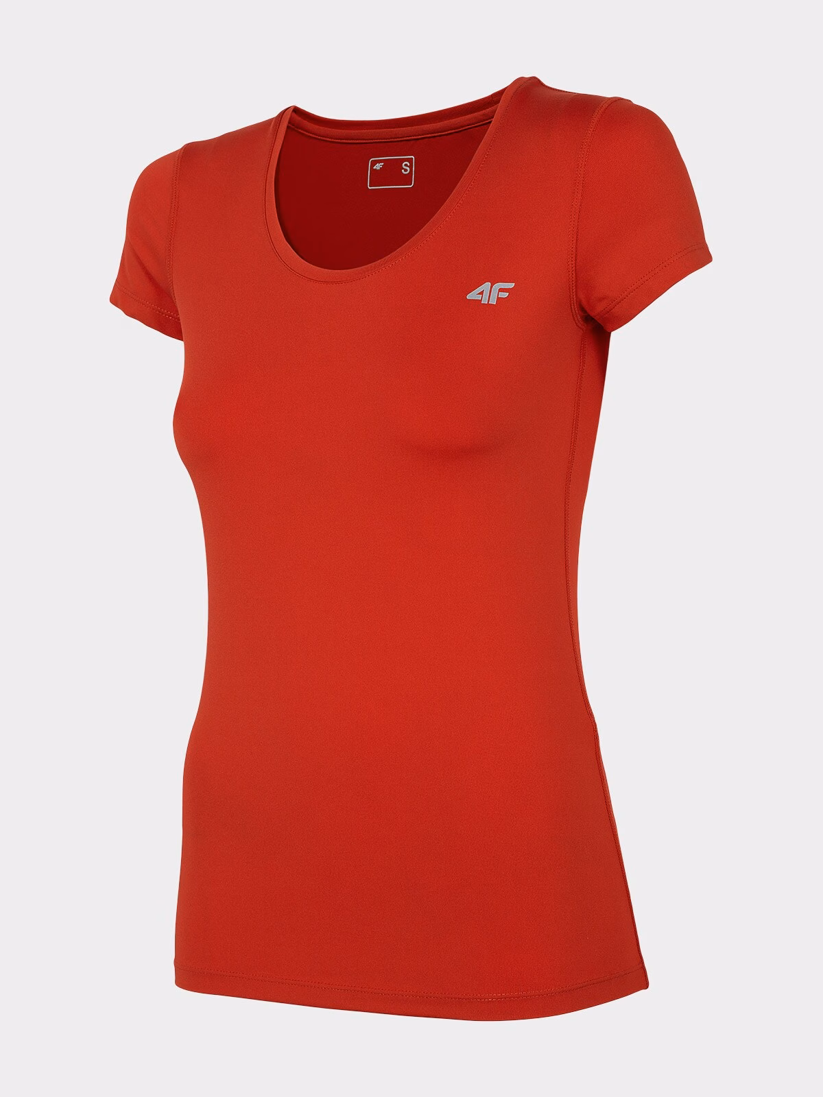 Koszulka treningowa regular szybkoschnąca damska - czerwona
