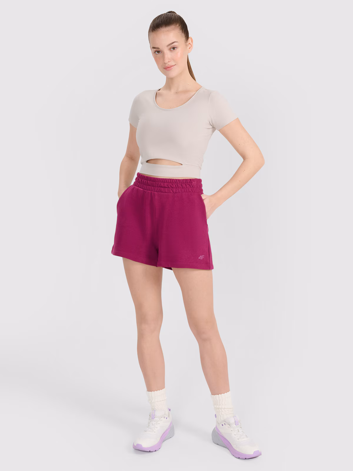 Spodenki dresowe damskie - czarne