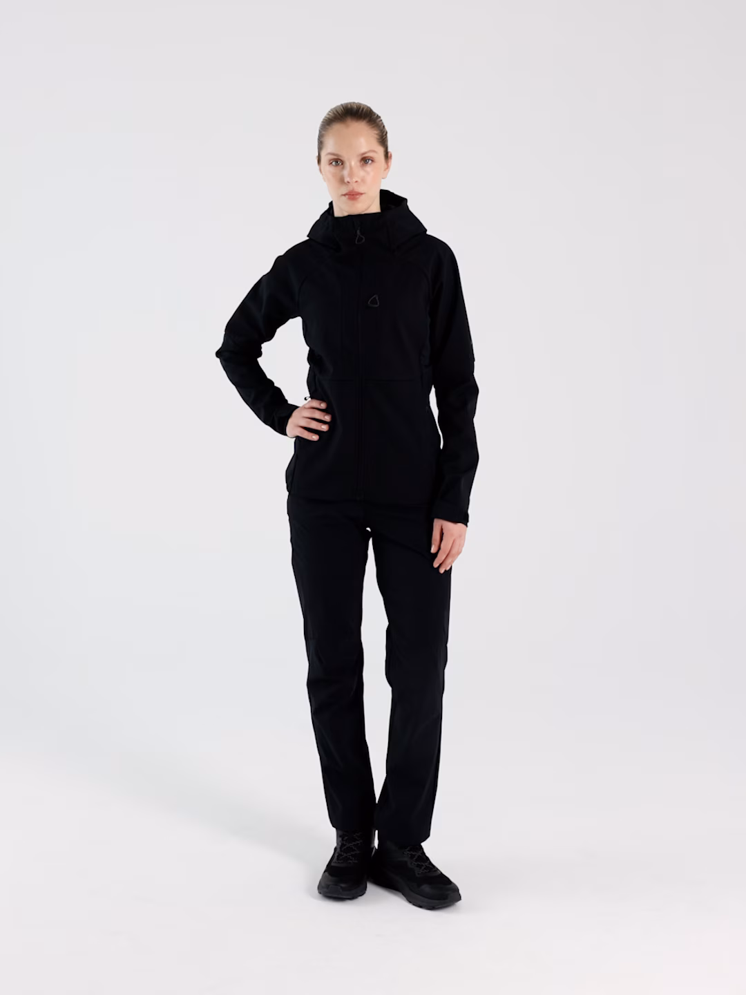 Kurtka softshell wiatroodporna membrana 10000 damska - czarna