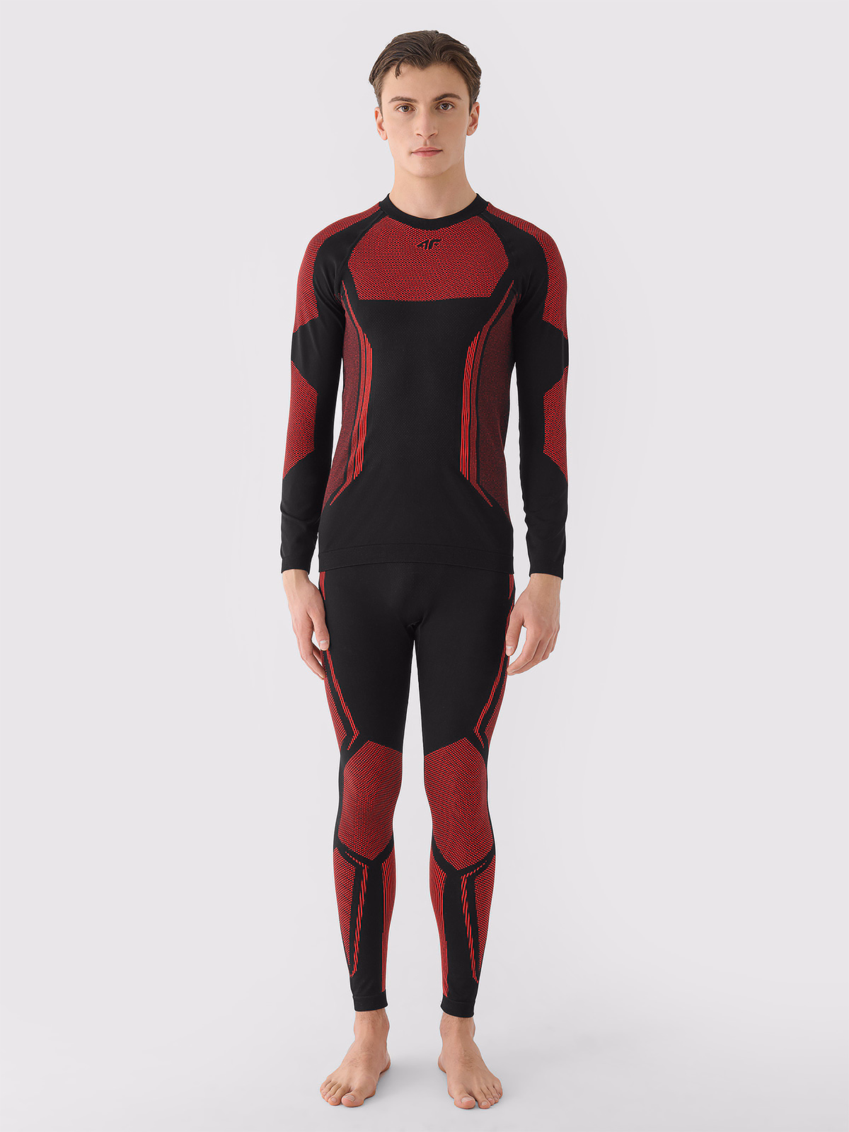 Bielizna termoaktywna bezszwowa (dół) męska - czerwona