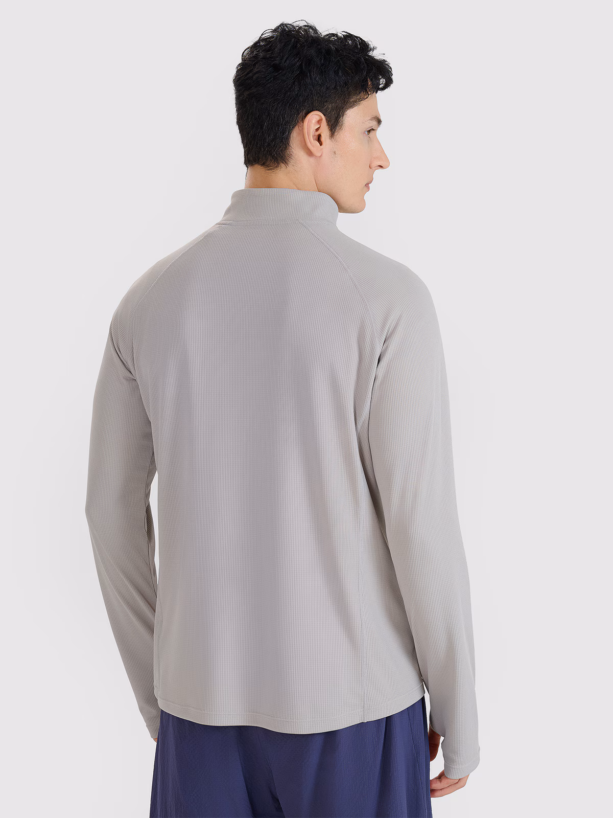 Longsleeve do biegania w terenie szybkoschnący męski - granatowy