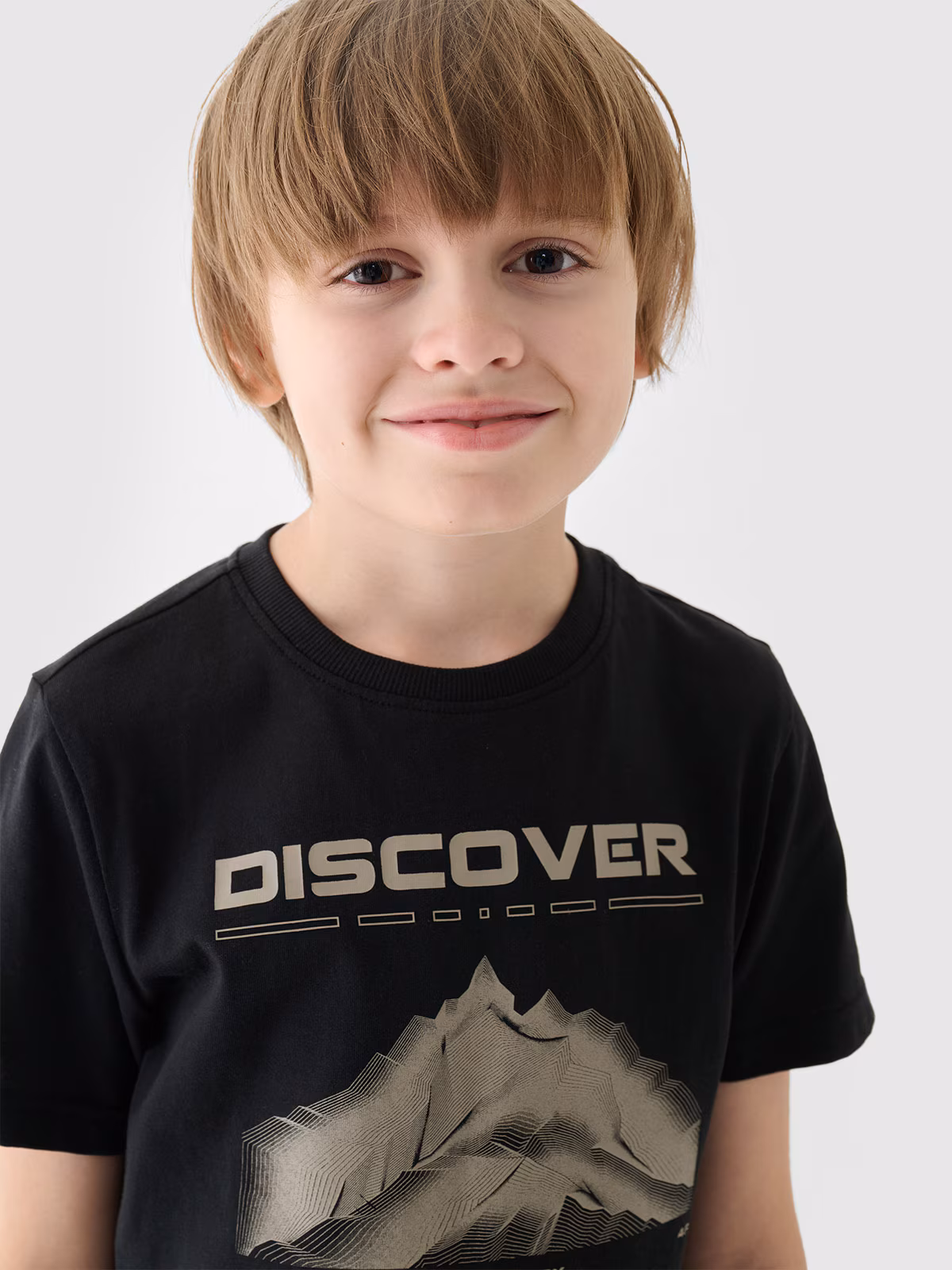 T-shirt z nadrukiem chłopięcy - żółty