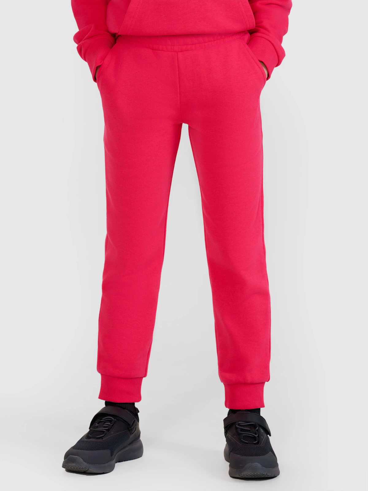 Spodnie dresowe joggery dziewczęce - różowe