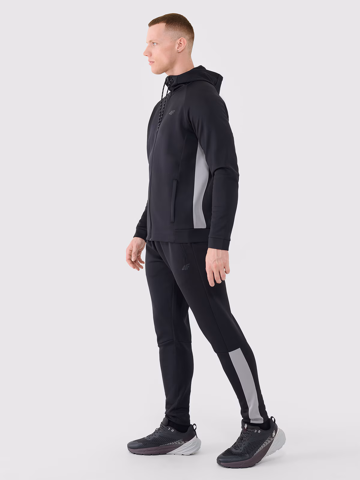 Bluza treningowa szybkoschnąca męska - czarna