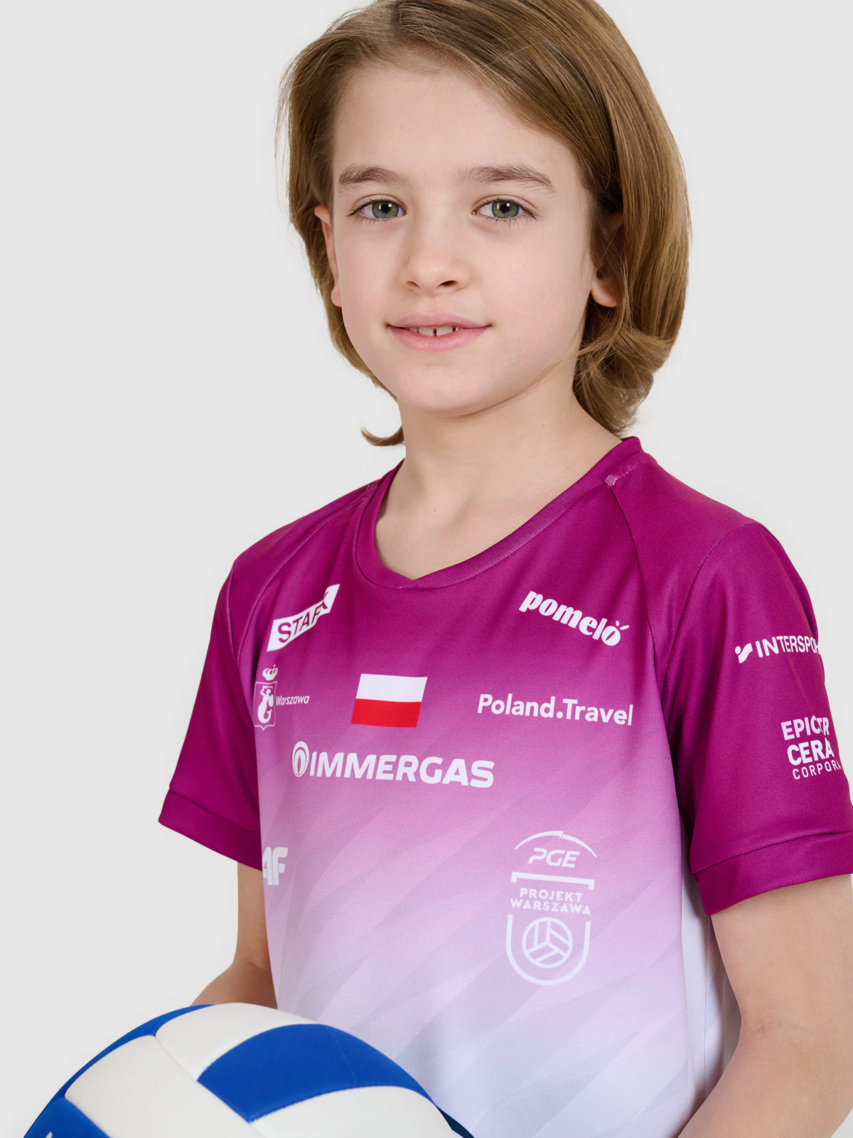 Koszulka meczowa replika domowa Liga Mistrzów CEV z sezonu 2024/2025 dziecięca 4F x Projekt Warszawa - multikolor