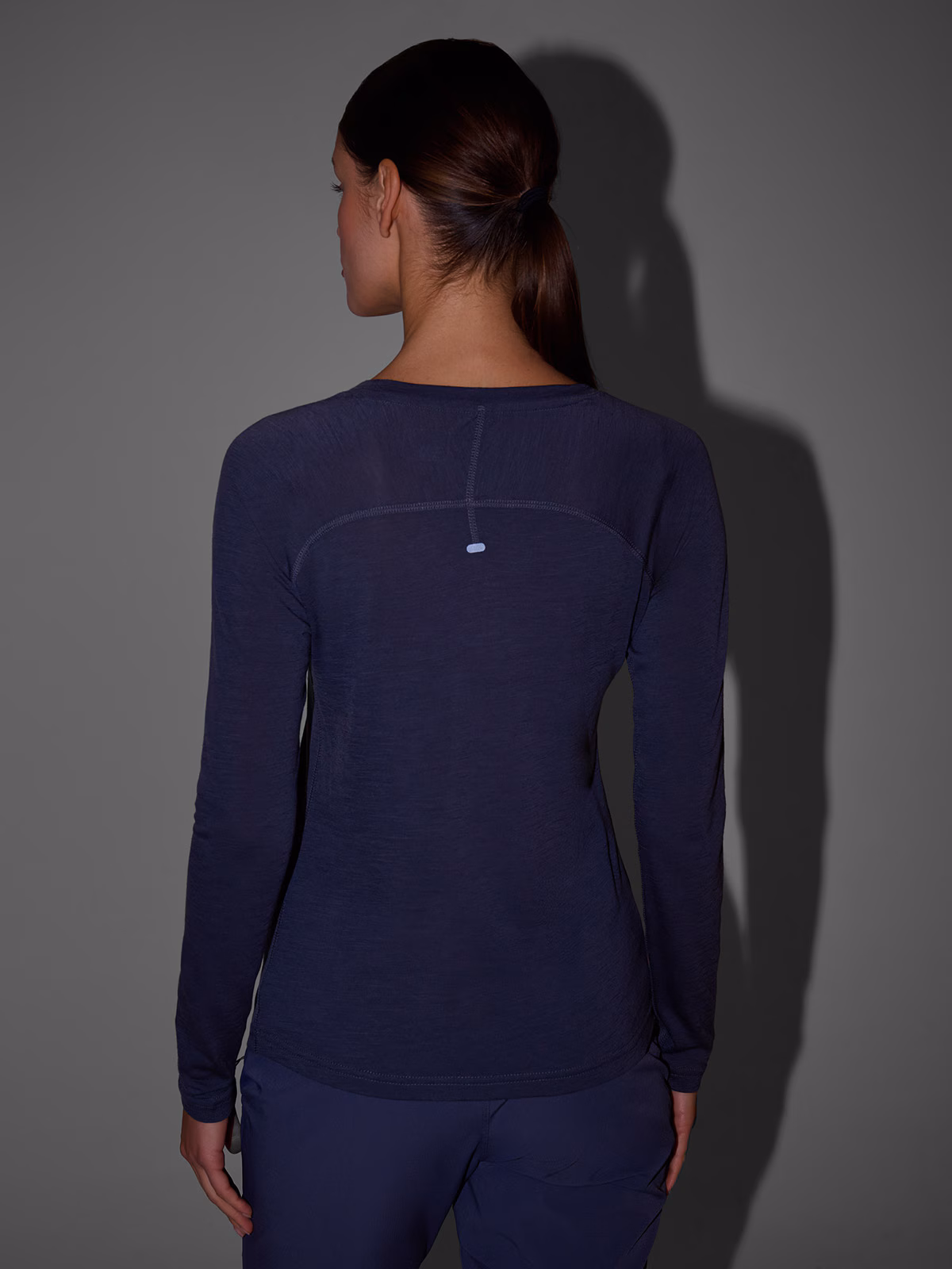 Longsleeve trekkingowy szybkoschnący z wełną Merino damski - szary