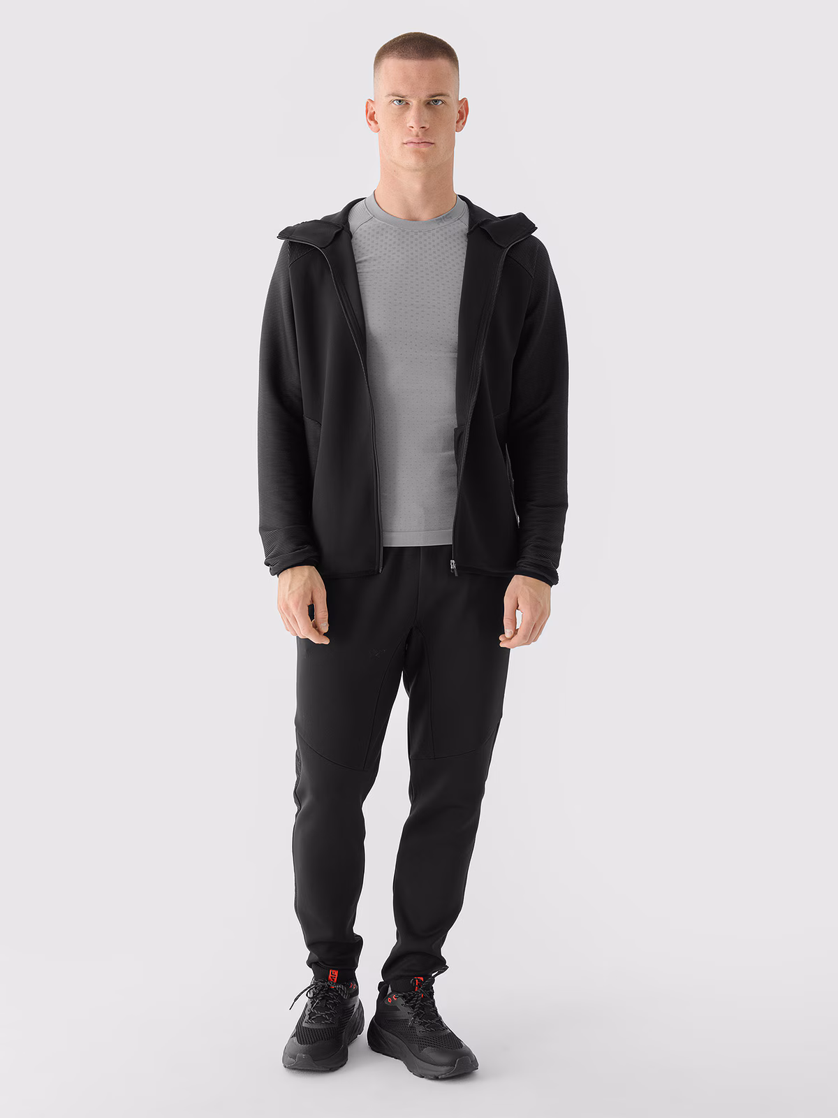 Bluza treningowa szybkoschnąca męska 4F x Robert Lewandowski - czarna