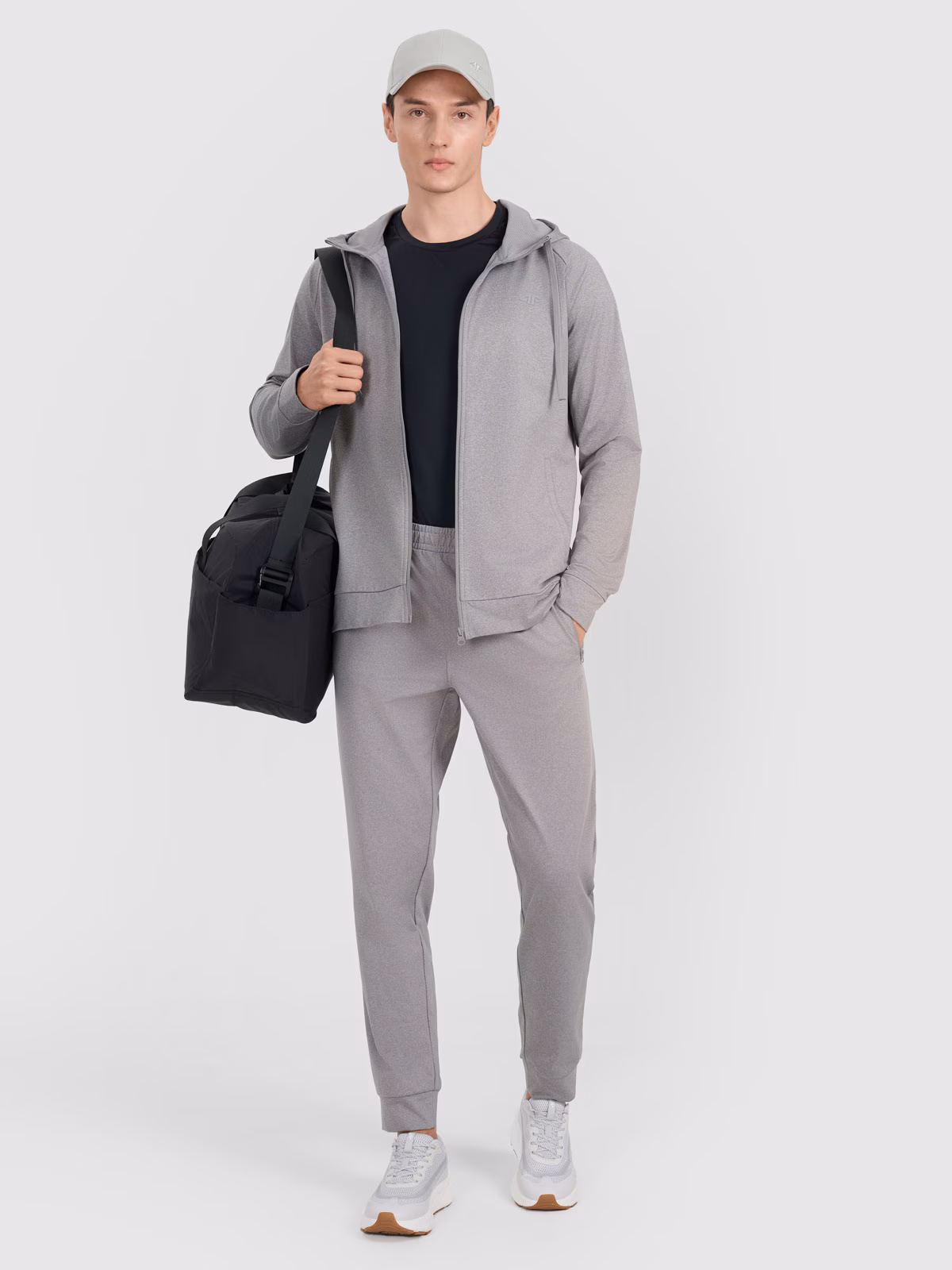 Spodnie treningowe szybkoschnące męskie - czarne