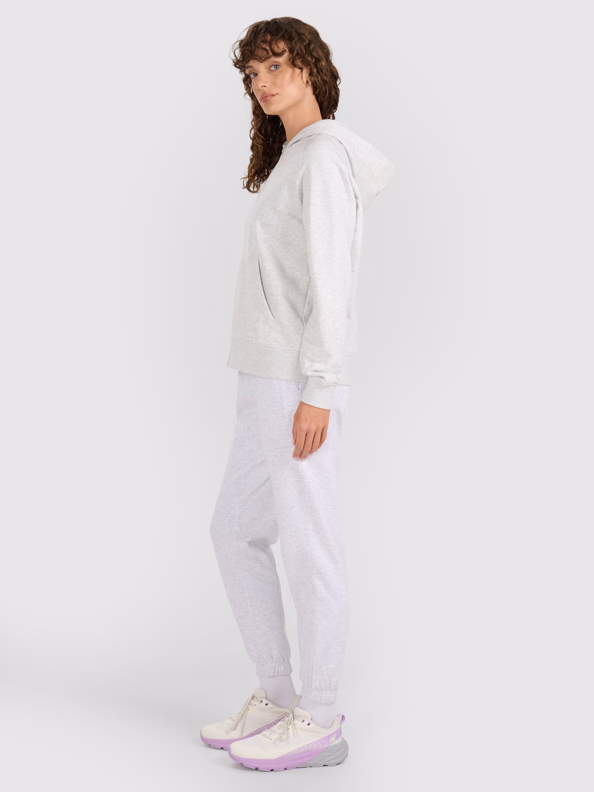 Bluza dresowa rozpinana z kapturem damska - granatowa