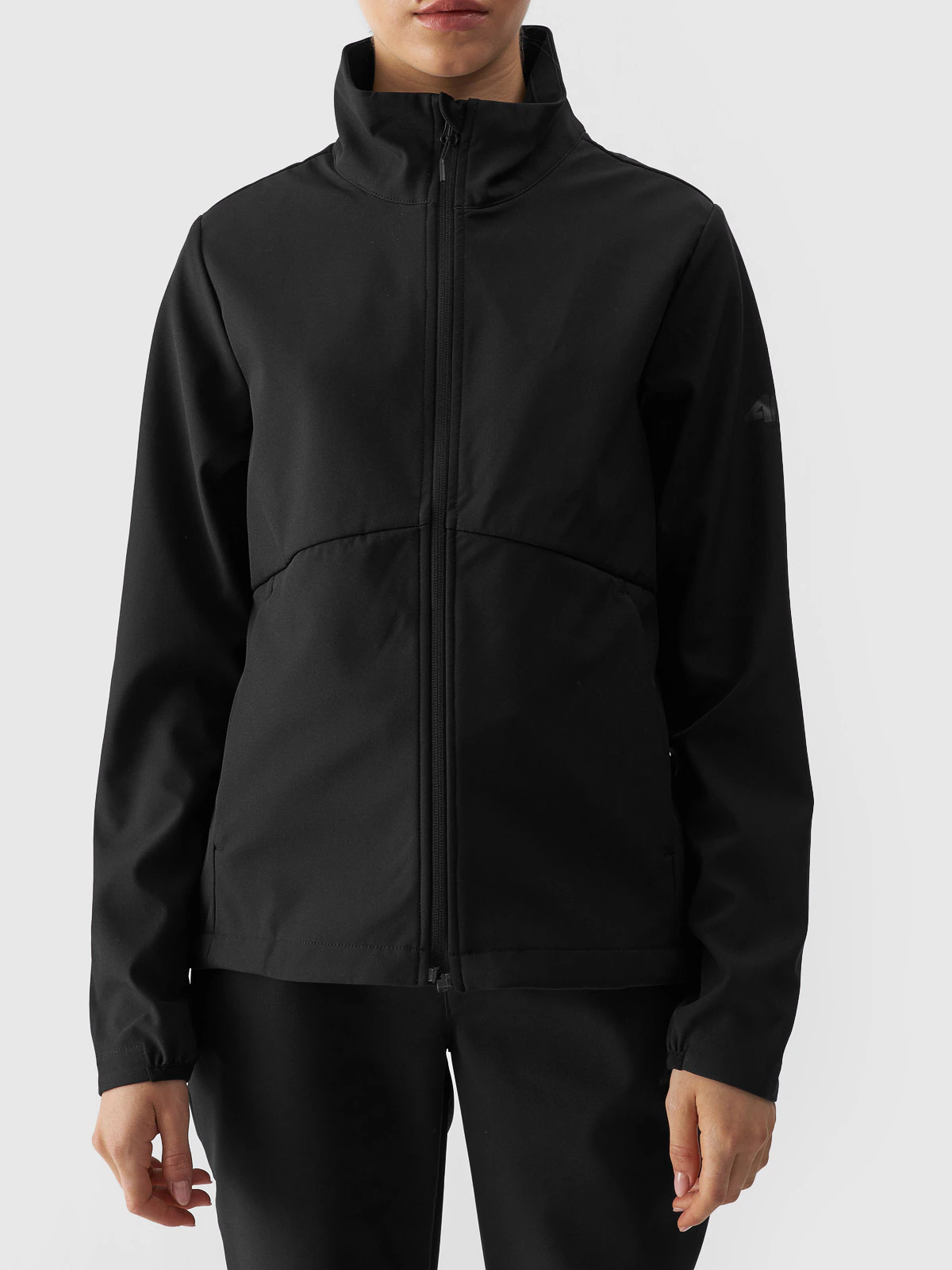 Kurtka softshell wiatroodporna membrana 5000 damska - czarna