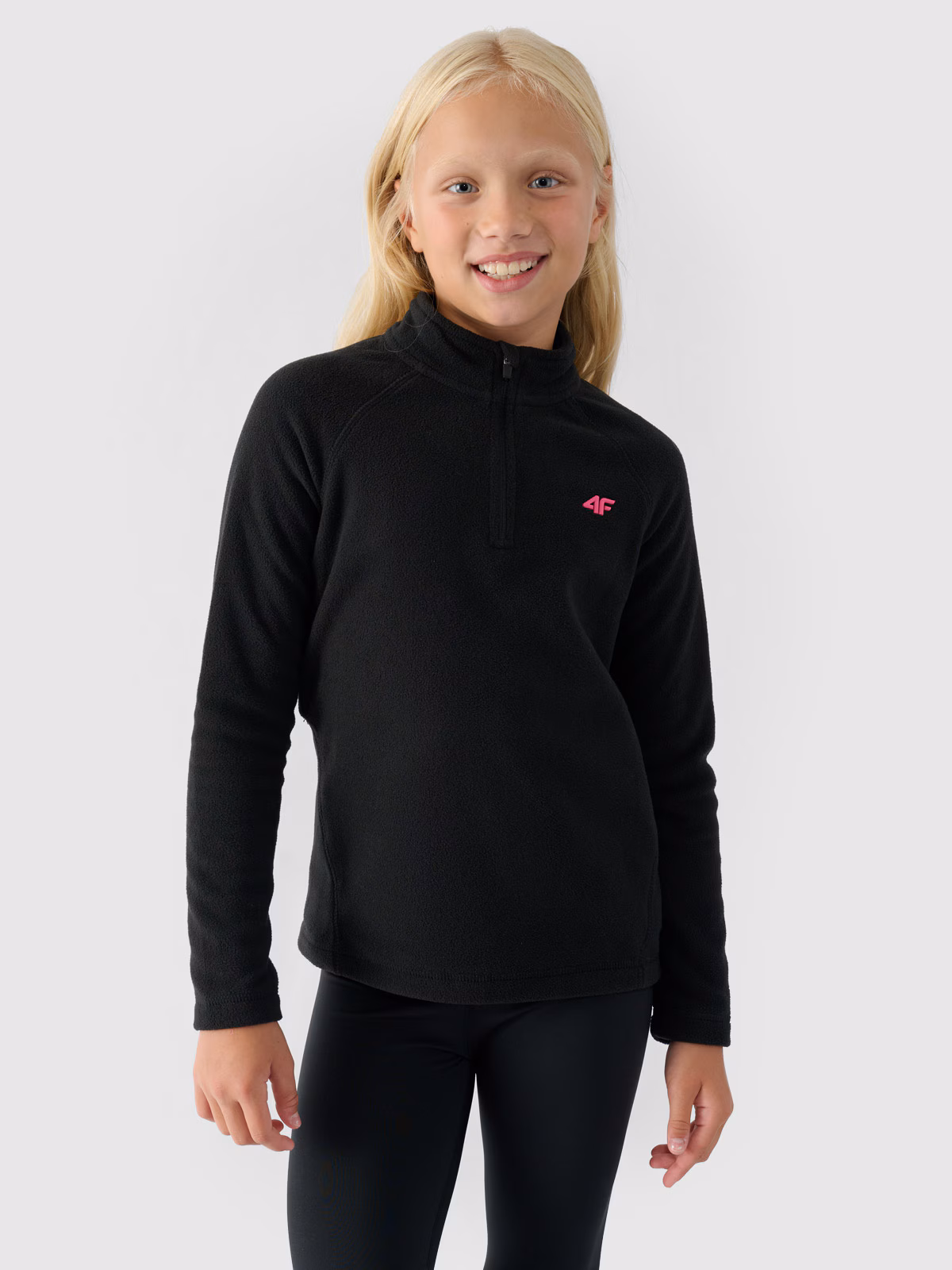 Bielizna termiczna polarowa (góra) dziewczęca - czarna