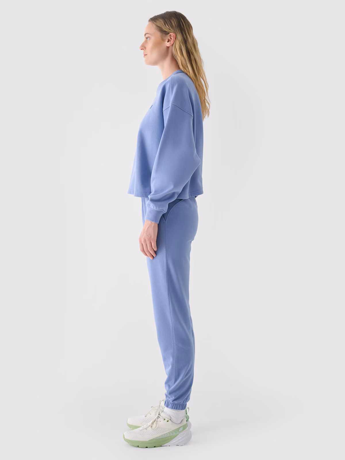 Spodnie dresowe joggery damskie - niebieskie