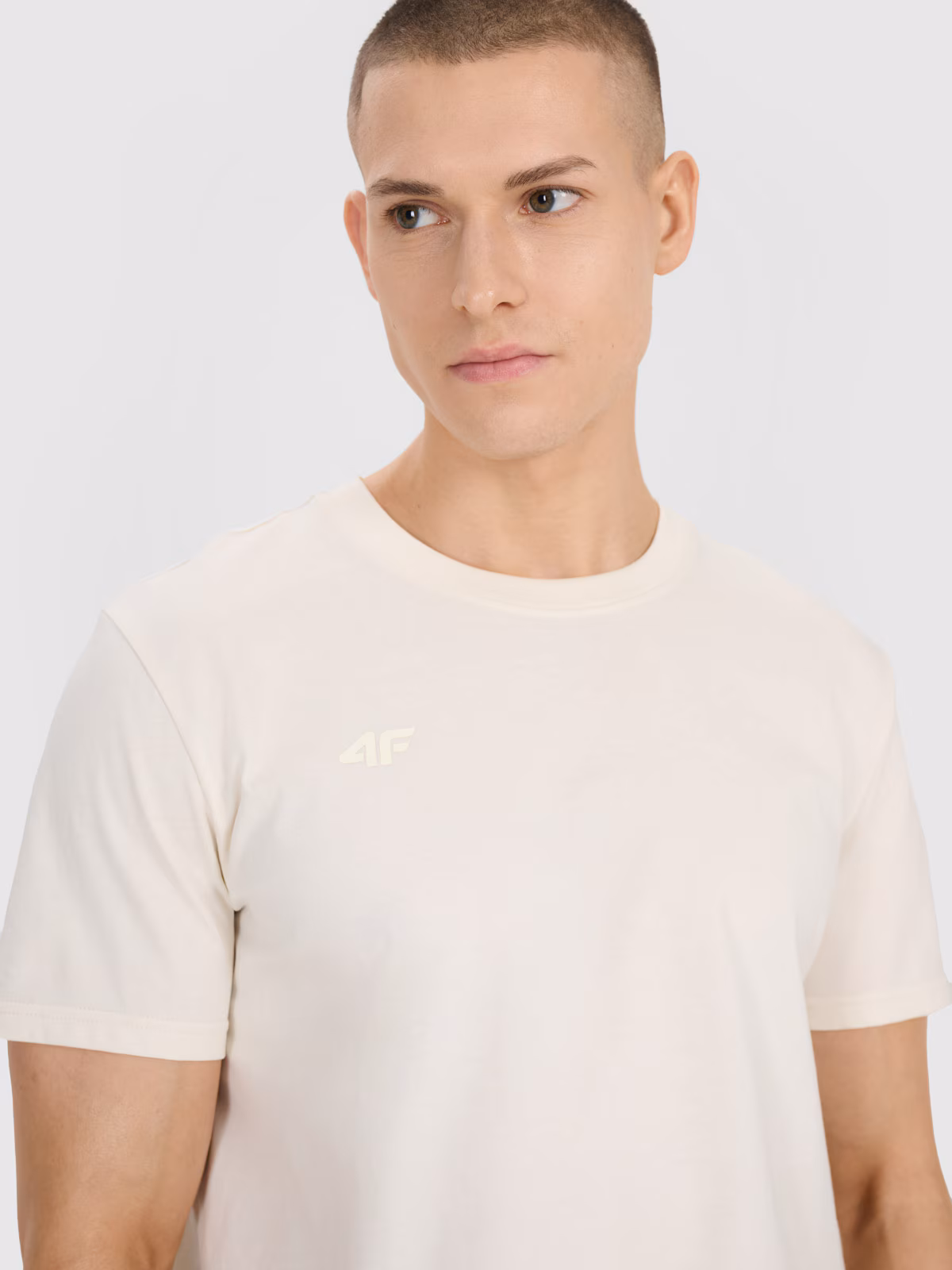 T-shirt regular z nadrukiem męski - czarny