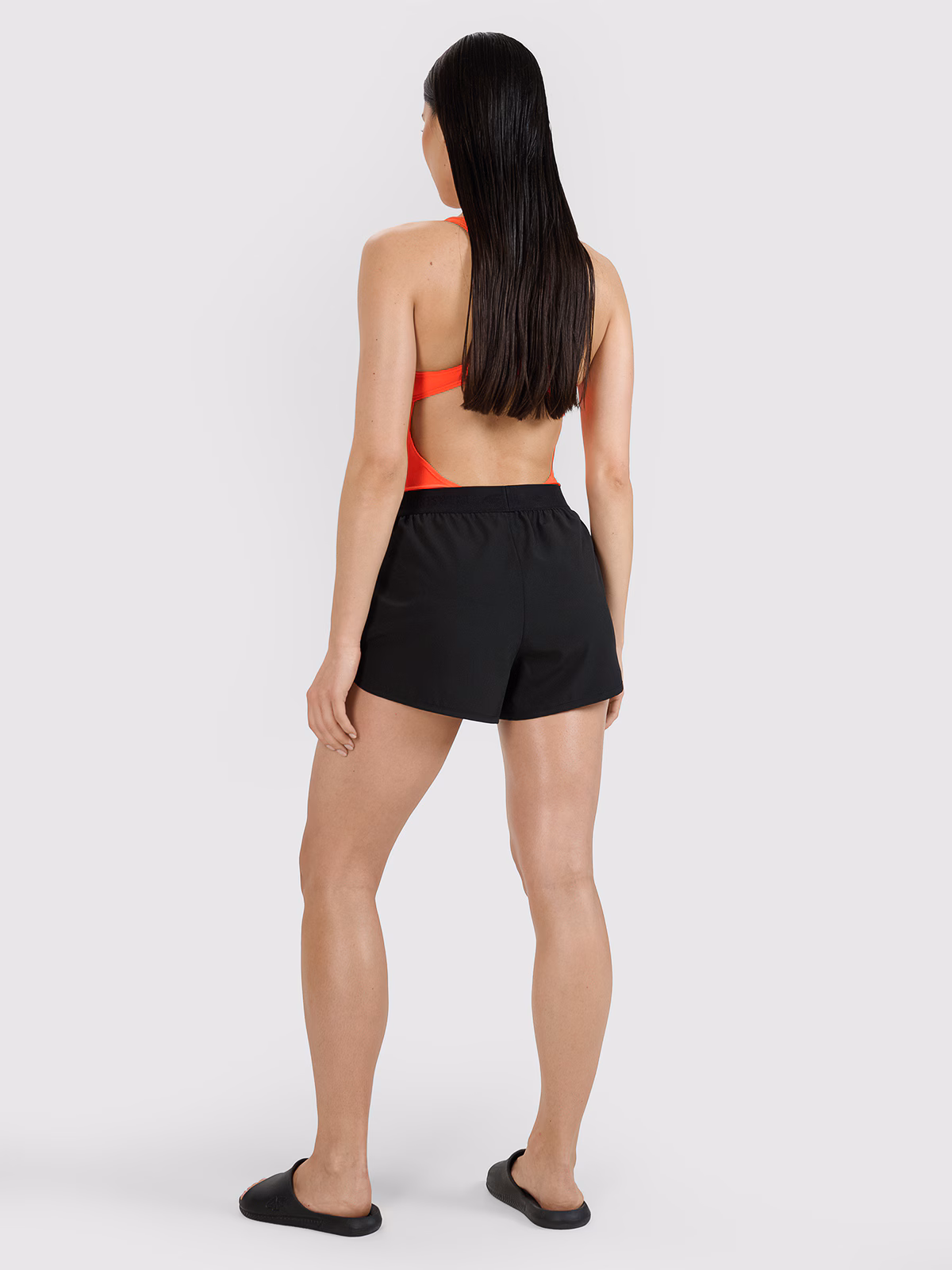 Spodenki plażowe damskie - czerwone