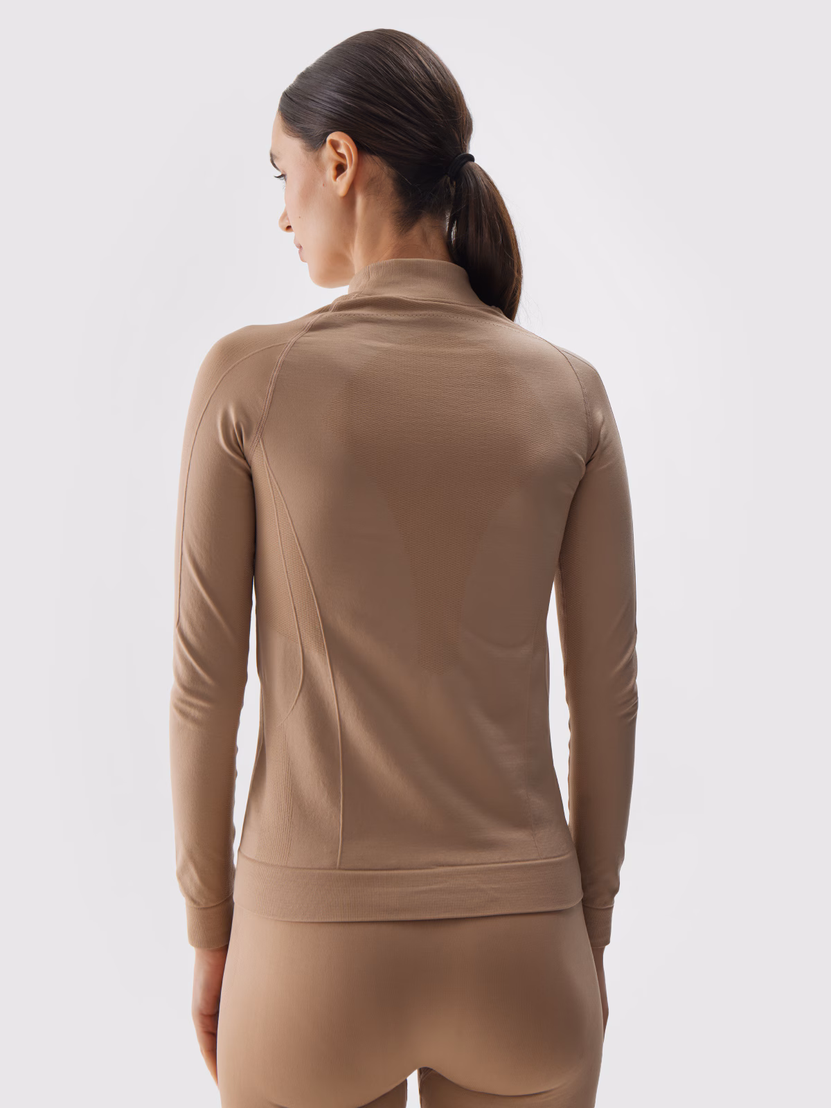 Bielizna termoaktywna bezszwowa (góra) damska - brązowa