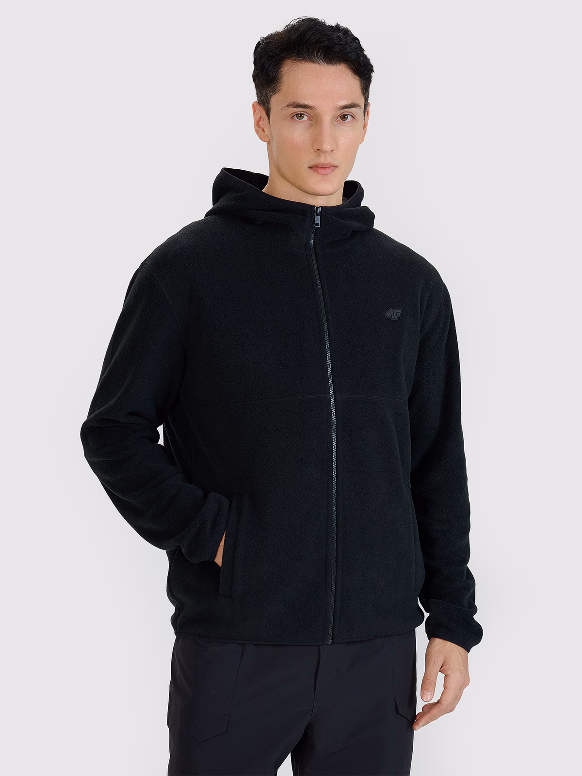 Polar regular z kapturem męski - turkusowy