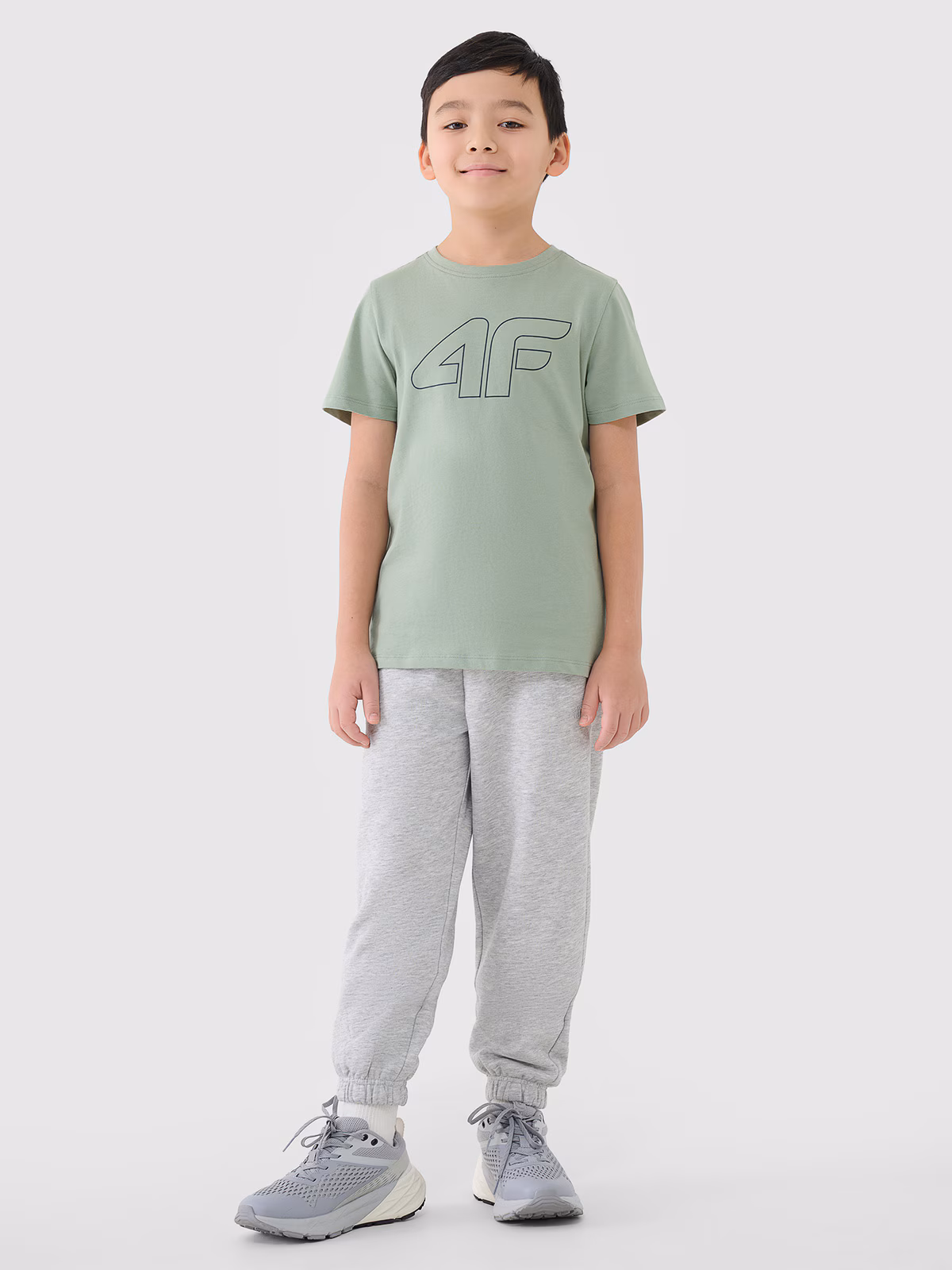 T-shirt z nadrukiem chłopięcy - turkusowy