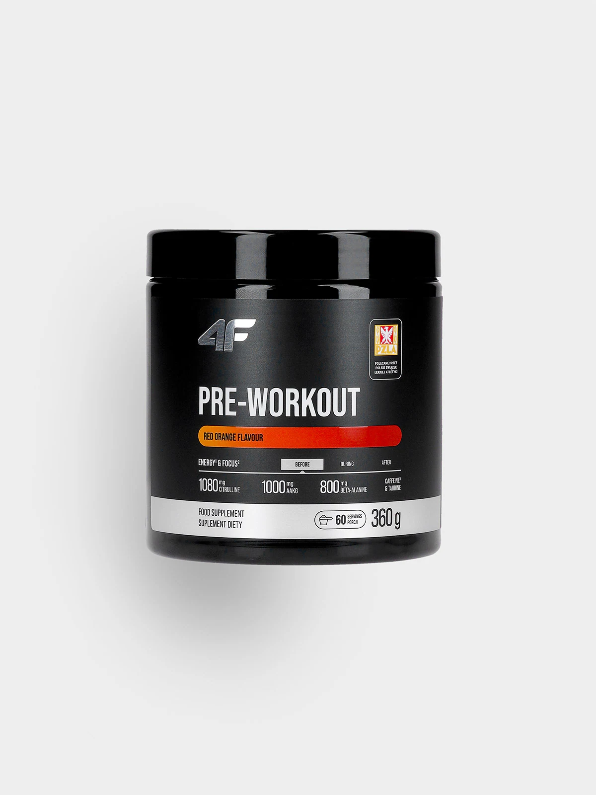 Przedtreningówka PRE-WORKOUT - suplement diety (360g) czerwona pomarańcza