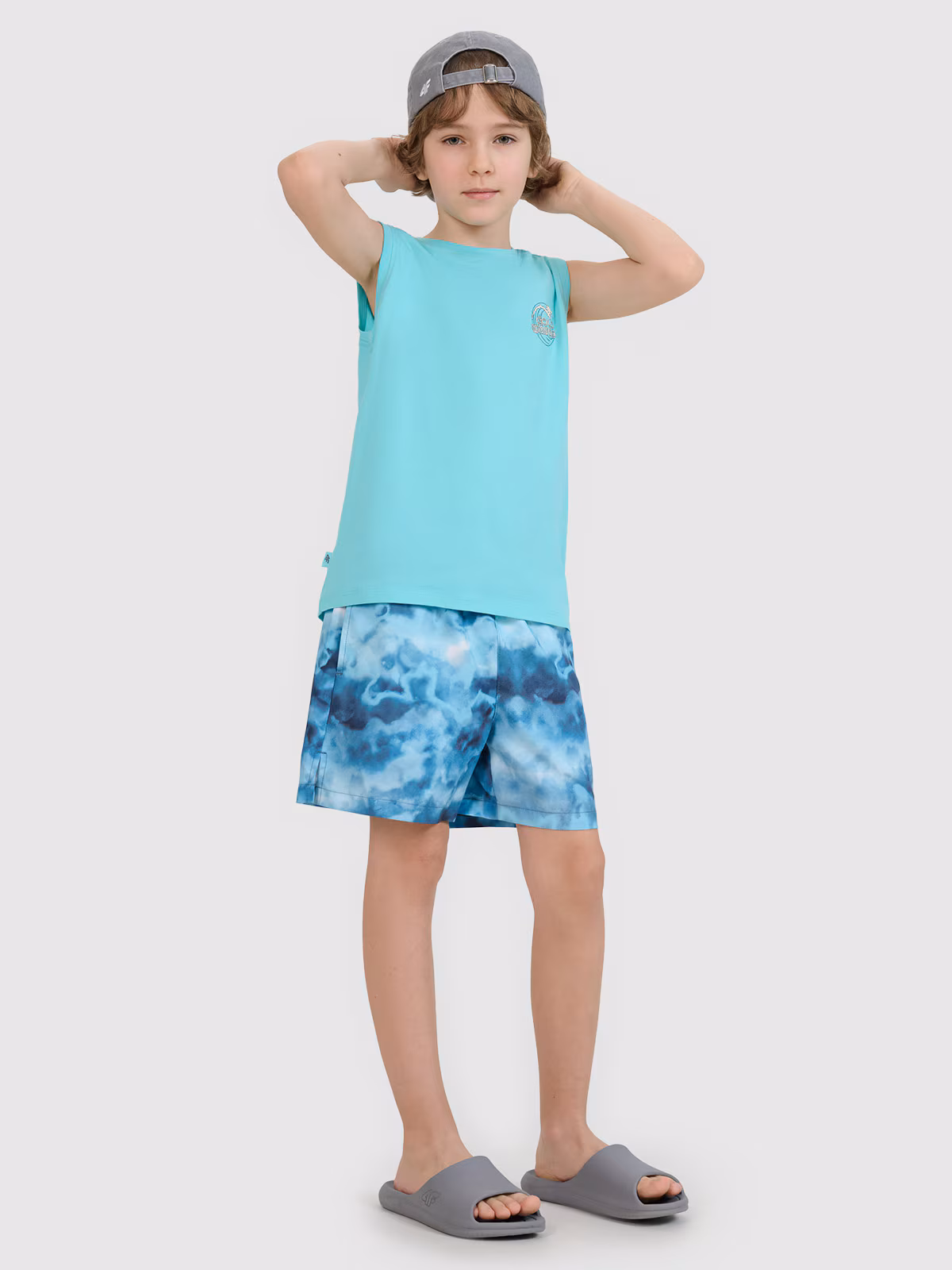 Spodenki plażowe boardshorty chłopięce - multikolor