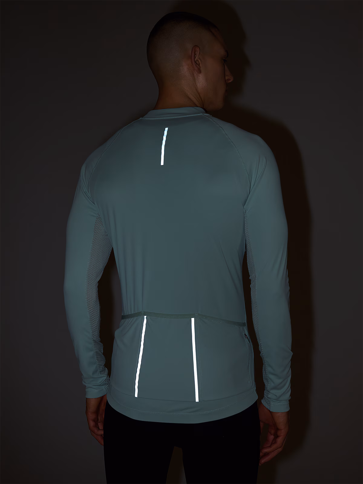 Longsleeve rowerowy szybkoschnący męski - turkusowy