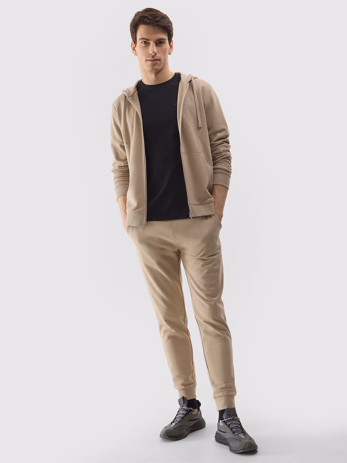 Spodnie dresowe joggery męskie - niebieskie