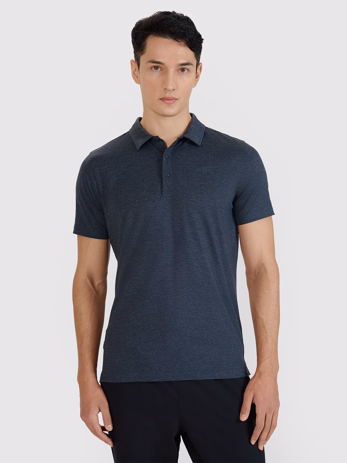 Koszulka polo regular szybkoschnąca męska - szara