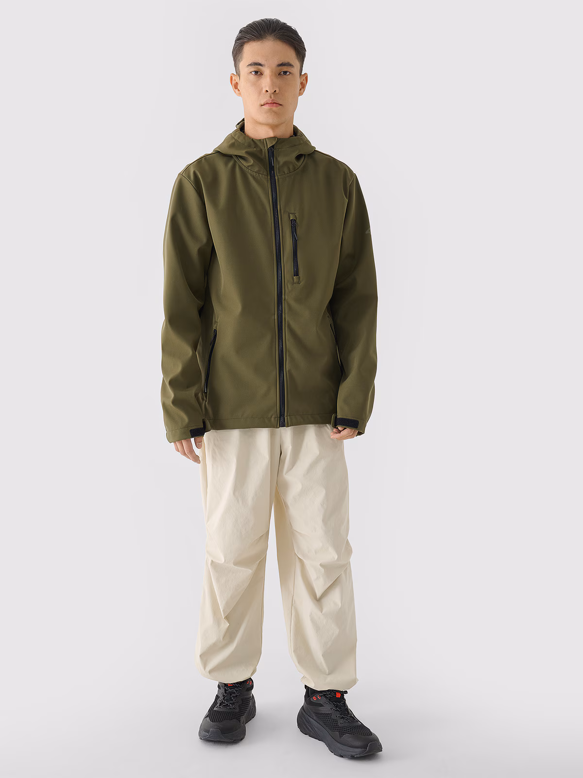 Kurtka softshell wiatroodporna membrana 8000 męska - niebieska