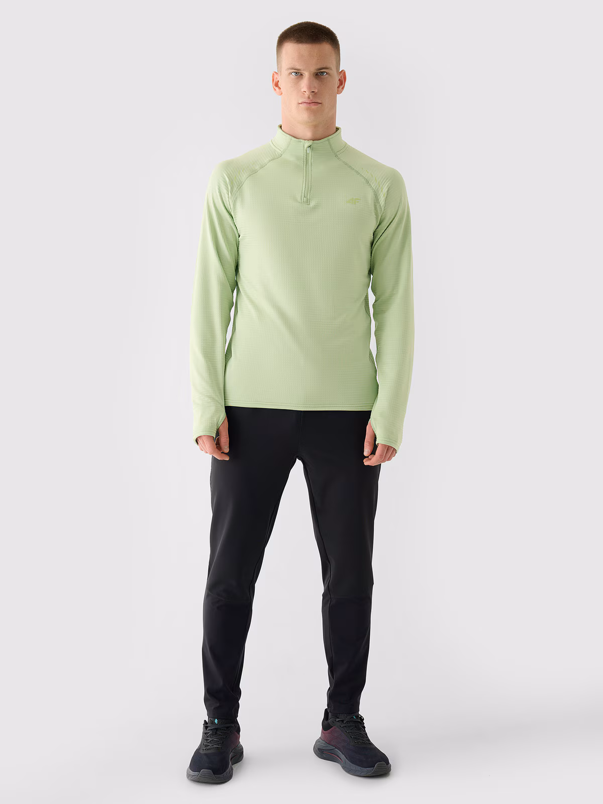 Bluza do biegania szybkoschnąca męska - szara