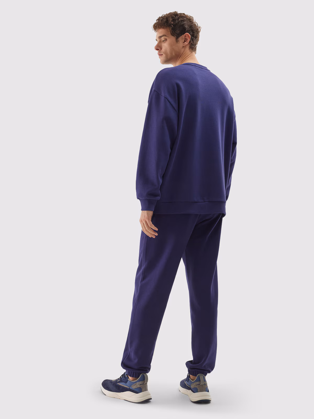 Spodnie dresowe oversize uniseks - granatowe